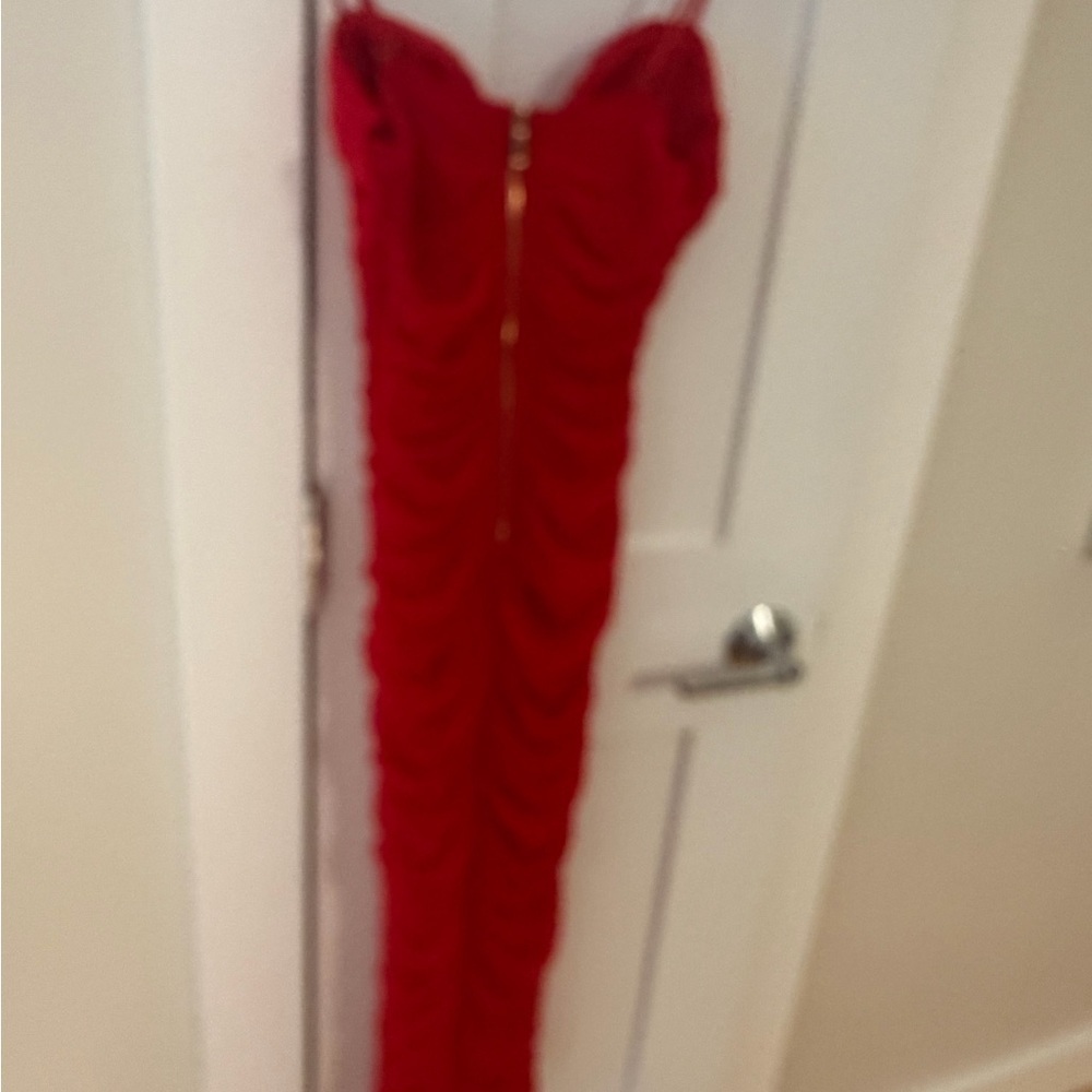 Windsor Red Ruched Maxi Dress - Picture 3 of 3